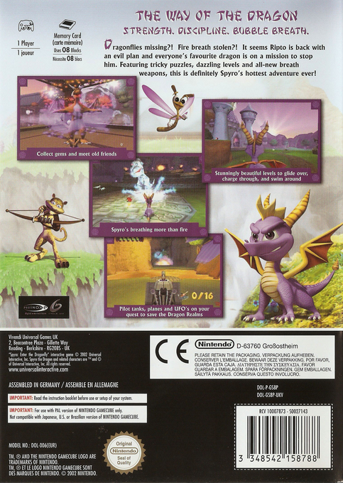 Spyro - Enter The Dragonfly — box-2D-back (EU)