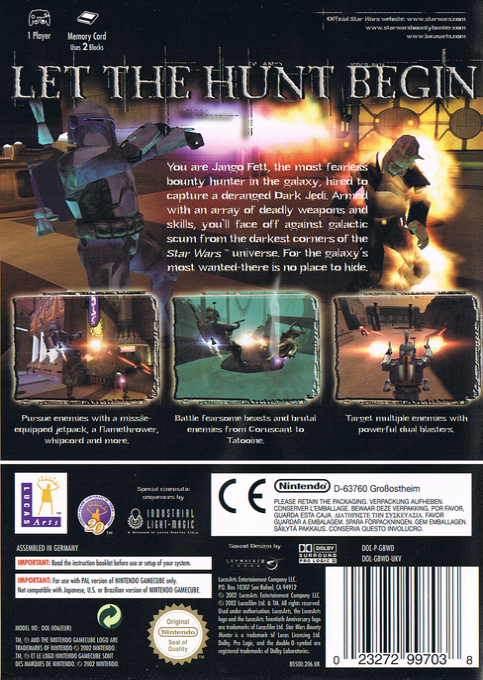 Star Wars - Bounty Hunter — box-2D-back (EU)