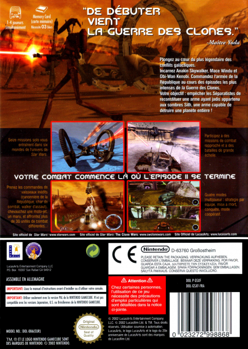 Star Wars - The Clone Wars — box-2D-back (FR)