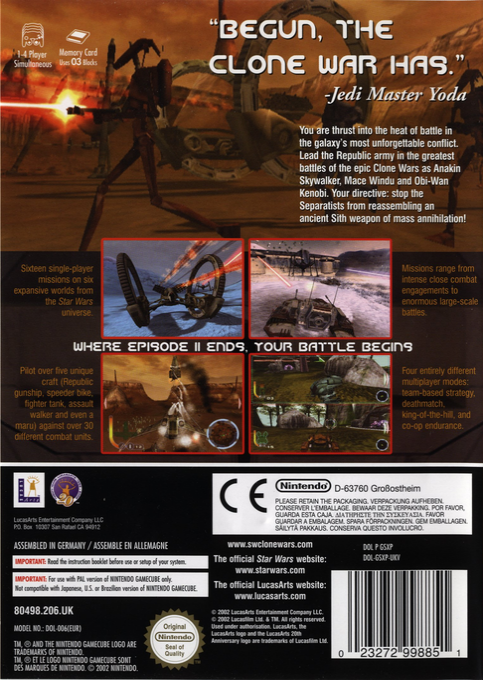 Star Wars - The Clone Wars — box-2D-back (EU)
