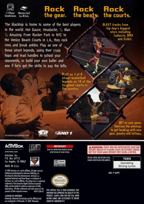 Street Hoops — box-2D-back (US)