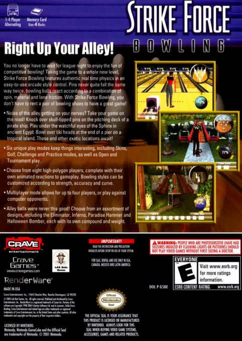 Strike Force Bowling — box-2D-back (US)