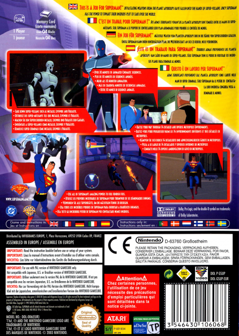 Superman - Shadow Of Apokolips — box-2D-back (EU)
