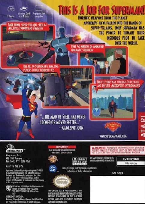 Superman - Shadow Of Apokolips — box-2D-back (US)