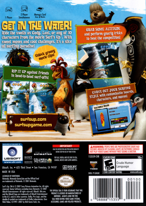 Surf's Up — box-2D-back (US)