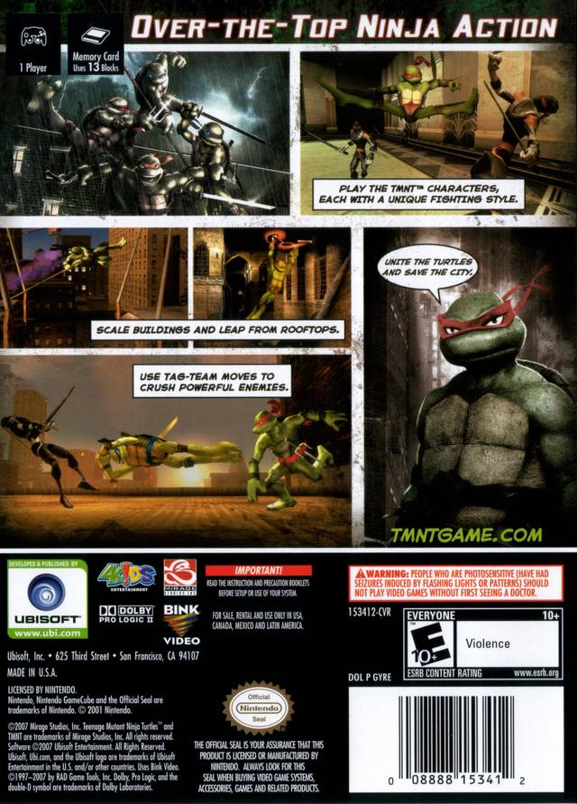 Tmnt - Teenage Mutant Ninja Turtles — box-2D-back (US)