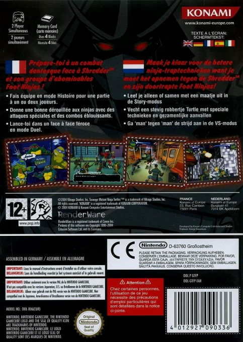 Teenage Mutant Ninja Turtles — box-2D-back (FR)