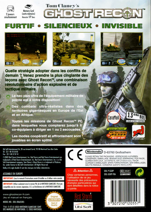 Tom Clancy's Ghost Recon — box-2D-back (FR)