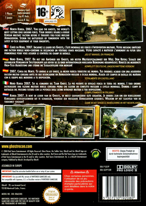 Tom Clancy's Ghost Recon 2 — box-2D-back (EU)