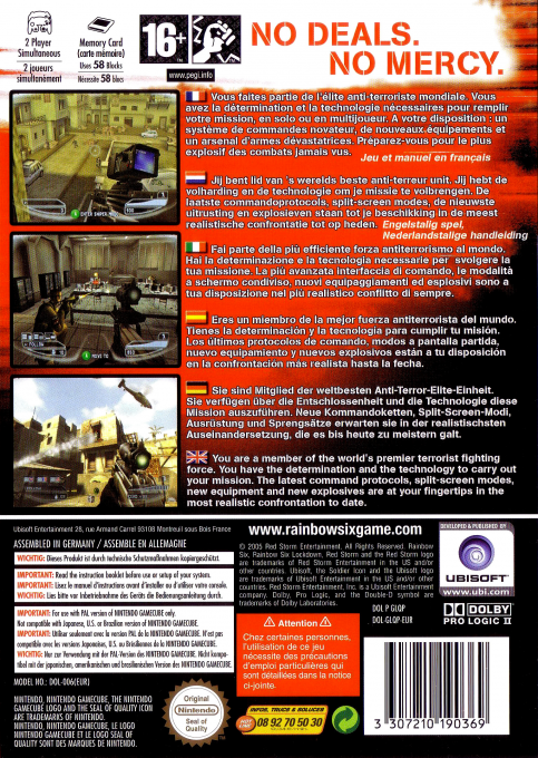 Tom Clancy's Rainbow Six - Lockdown — box-2D-back (EU)