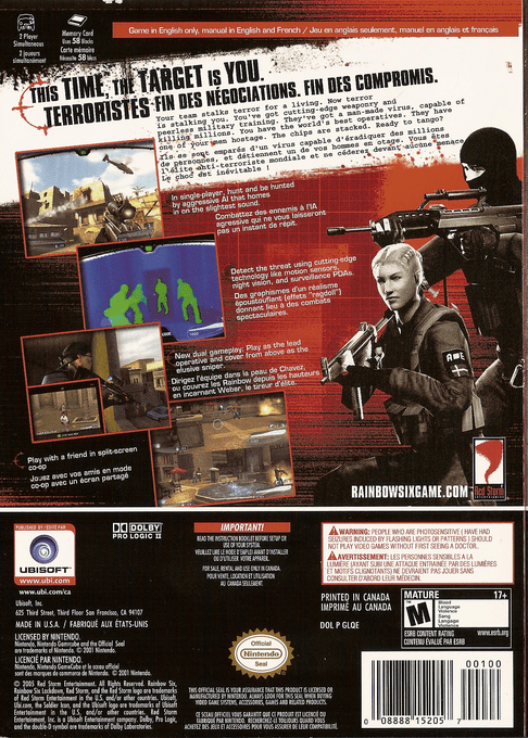 Tom Clancy's Rainbow Six - Lockdown — box-2D-back (US)