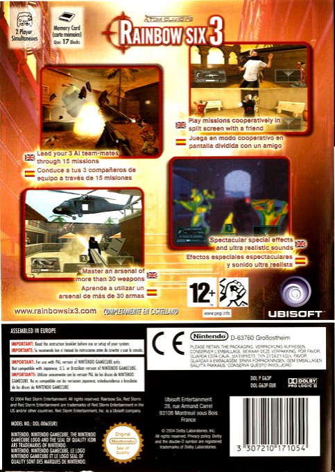 Tom Clancy's Rainbow Six 3 — box-2D-back (EU)