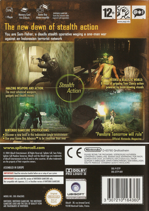 Tom Clancy's Splinter Cell - Pandora Tomorrow — box-2D-back (EU)