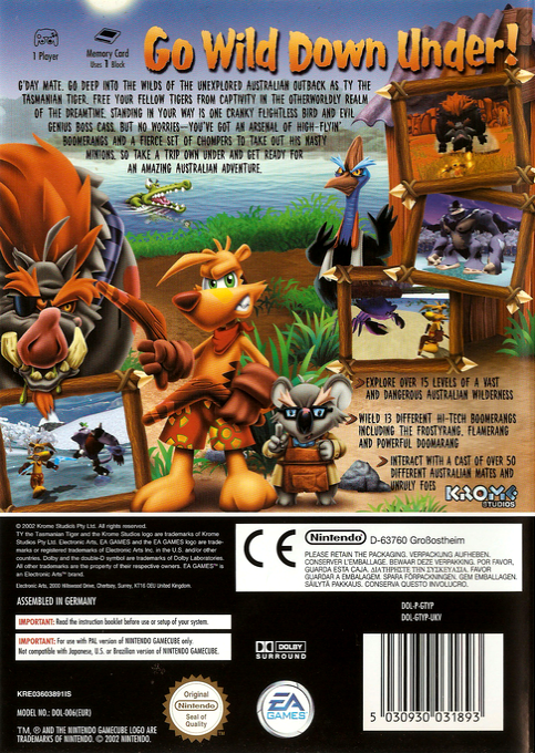 Ty - The Tasmanian Tiger — box-2D-back (EU)