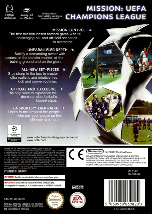UEFA Champions League 2004-2005 — box-2D-back (EU)