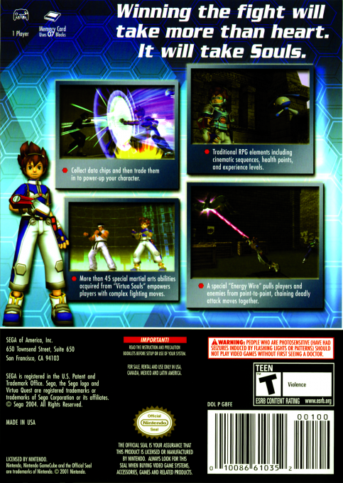Virtua Quest — box-2D-back (US)