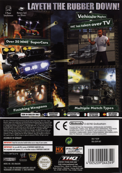WWE Crush Hour — box-2D-back (EU)