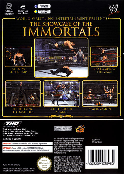 WWE Wrestlemania X8 — box-2D-back (EU)