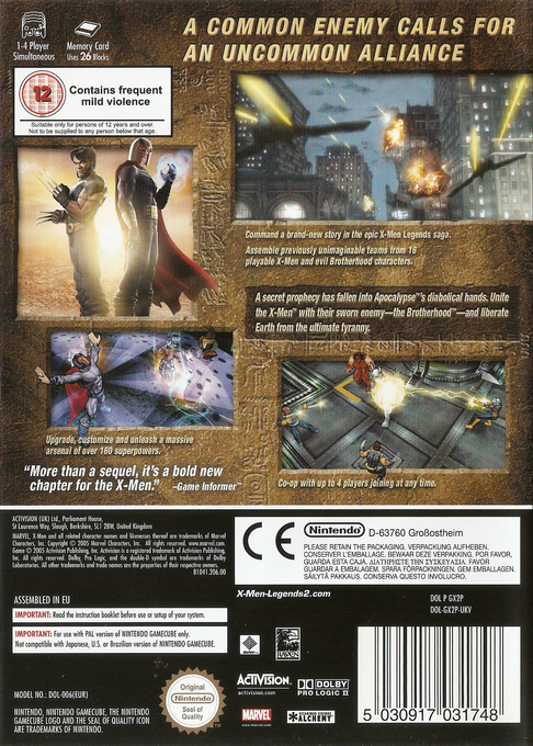 X-Men Legends 2 - Rise of Apocalypse — box-2D-back (EU)