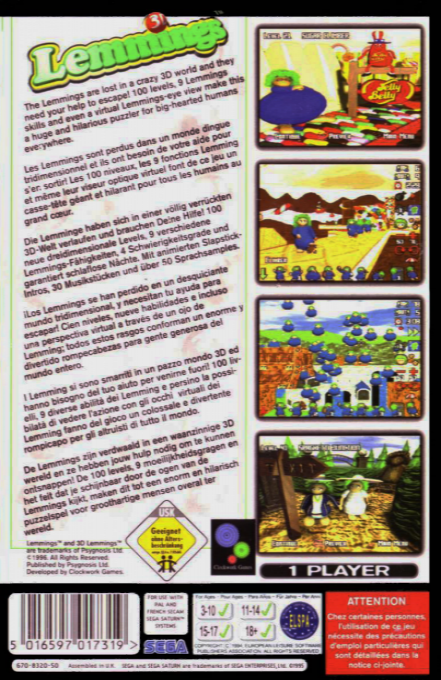 3D Lemmings — box-2D-back (EU)