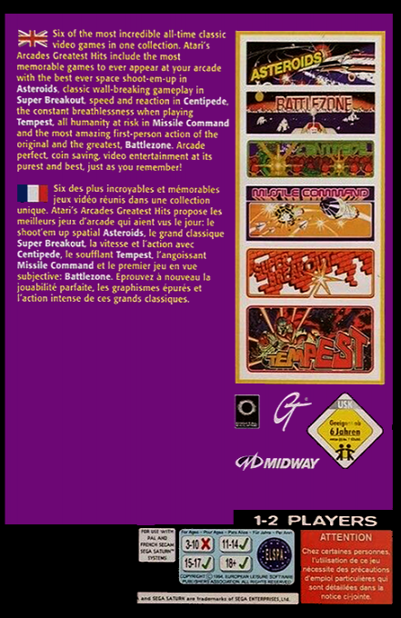 Midway Presents Arcade's Greatest Hits - The Atari Collection 1 — box-2D-back (EU)