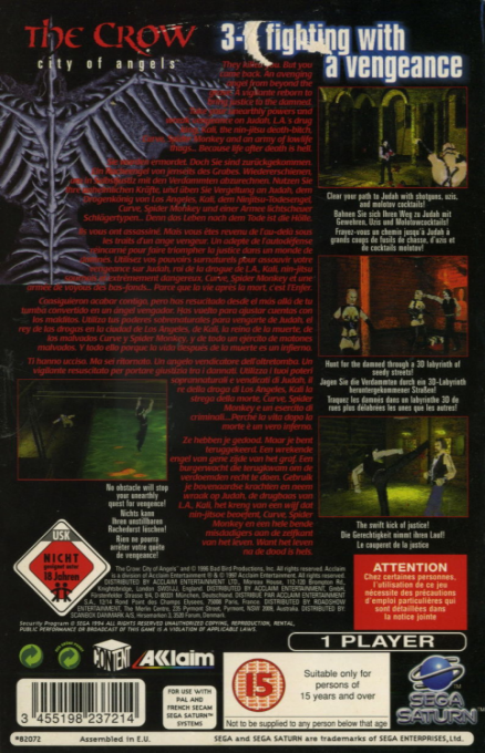 Crow, The — box-2D-back (EU)