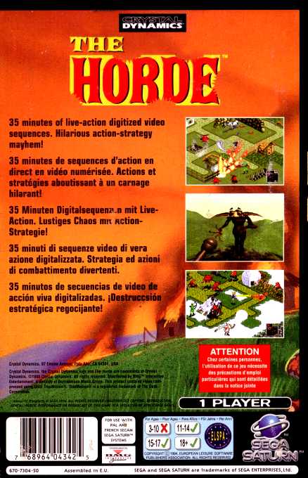 Horde, The — box-2D-back (FR)