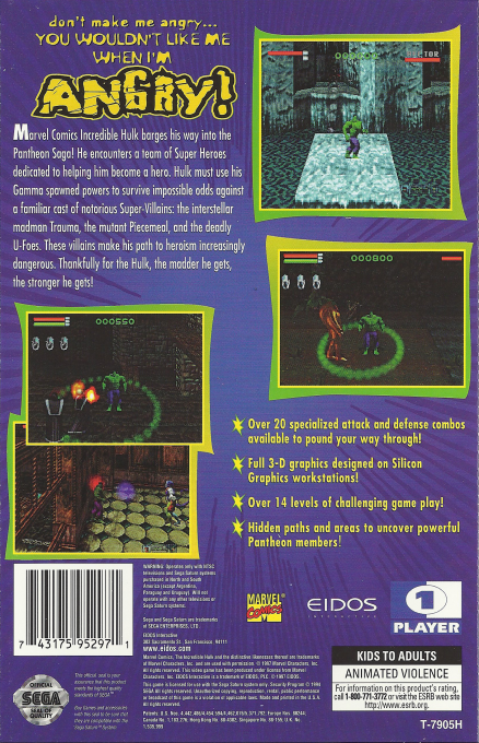 Incredible Hulk - The Pantheon Saga, The — box-2D-back (US)