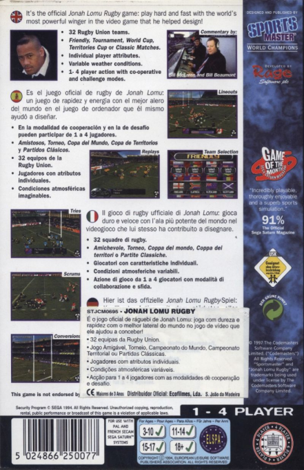 Jonah Lomu Rugby — box-2D-back (EU)