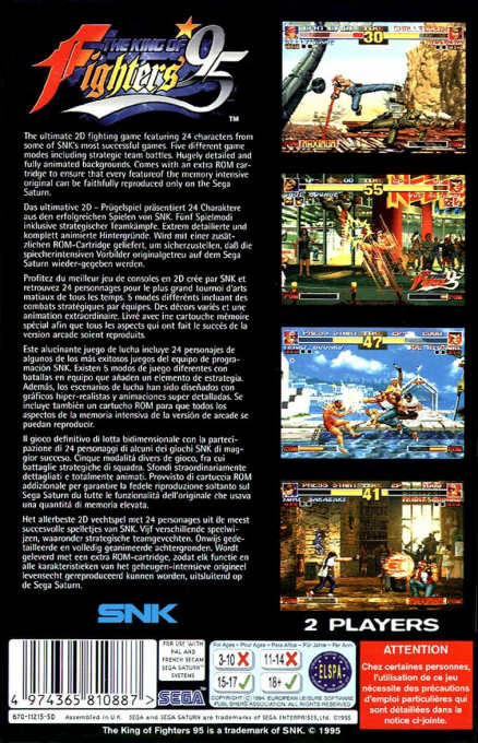 King Of Fighters '95, The — box-2D-back (EU)