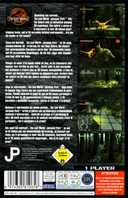 Lost World - Jurassic Park, The — box-2D-back (EU)