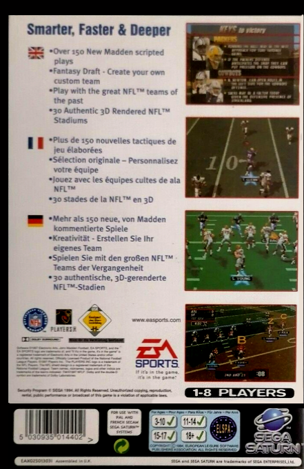Madden NFL 98 — box-2D-back (EU)