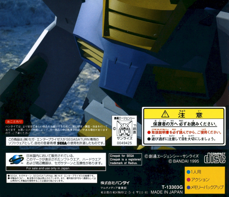 Mobile Suit Gundam — box-2D-back (JP)