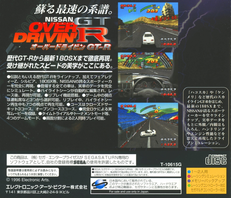 Nissan Presents - Over Drivin' GT-R — box-2D-back (JP)