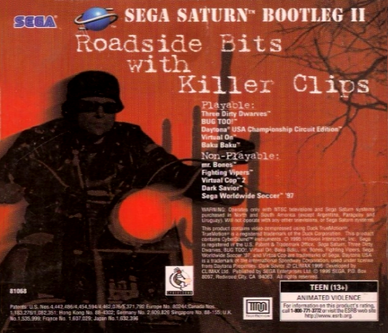 Sega Saturn Bootleg 2 - On The Road — box-2D-back (US)