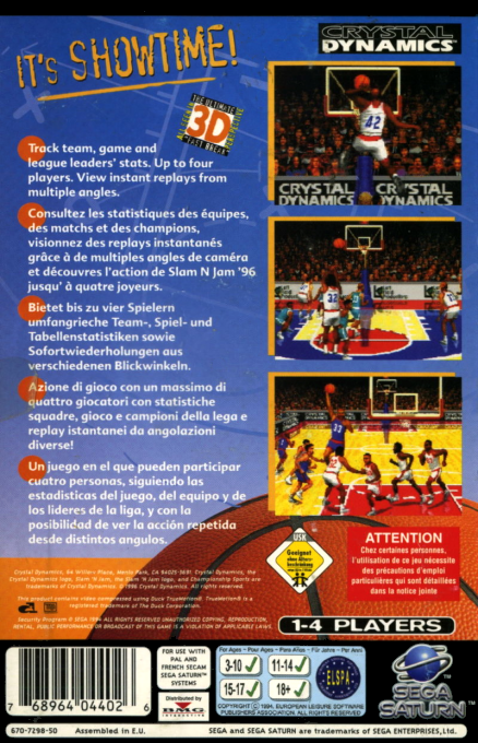 Slam'n Jam 96 — box-2D-back (EU)