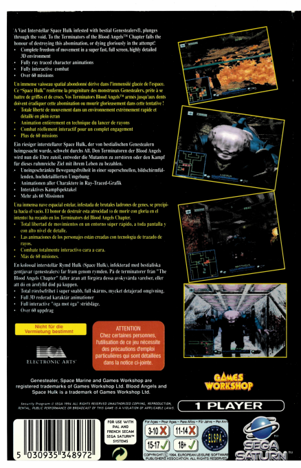 Space Hulk - Vengeance Of The Blood Angels — box-2D-back (FR)
