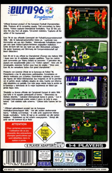 UEFA Euro 96 England — box-2D-back (EU)