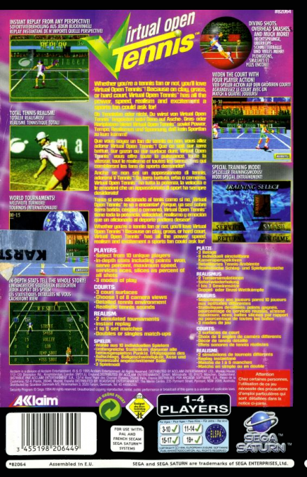 Virtual Open Tennis — box-2D-back (EU)