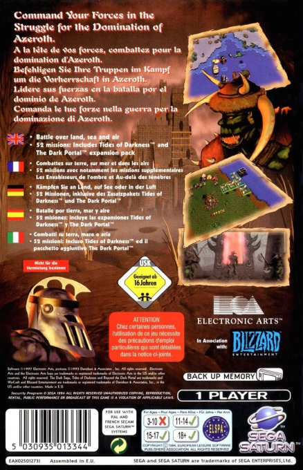 Warcraft 2 - The Dark Saga — box-2D-back (EU)