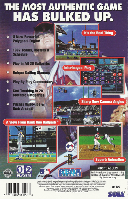 World Series Baseball 98 — box-2D-back (US)