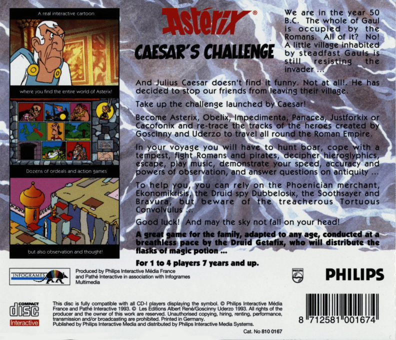 Asterix - Caesar's Challenge — box-2D-back (EU)