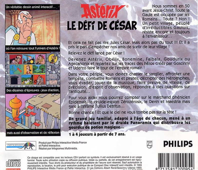 Asterix - Caesar's Challenge — box-2D-back (FR)