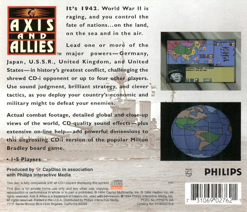 Axis and Allies — box-2D-back (US)
