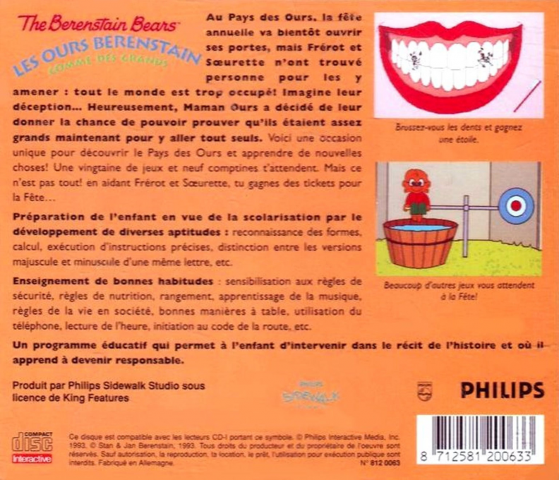 Berenstain Bears On Their Own, The — box-2D-back (FR)