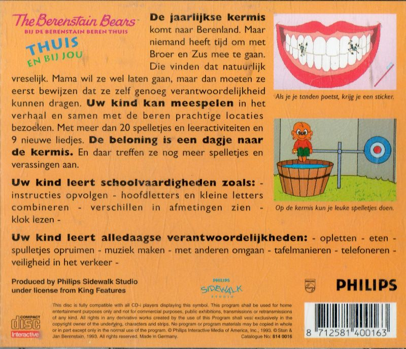 Berenstain Bears On Their Own, The — box-2D-back (NL)