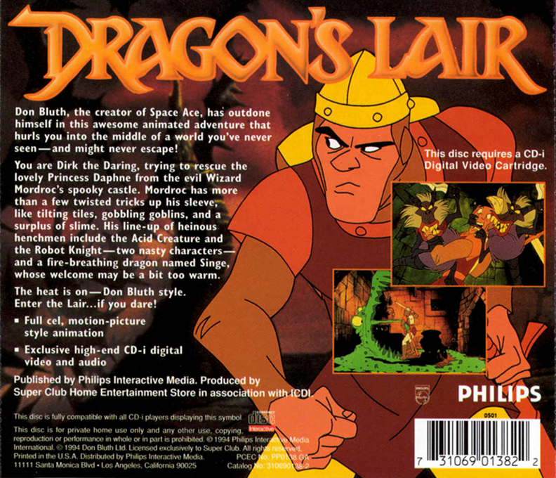 Dragon's Lair — box-2D-back (US)