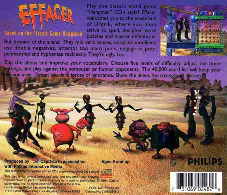Effacer : Hangman of the 25th Century — box-2D-back (US)