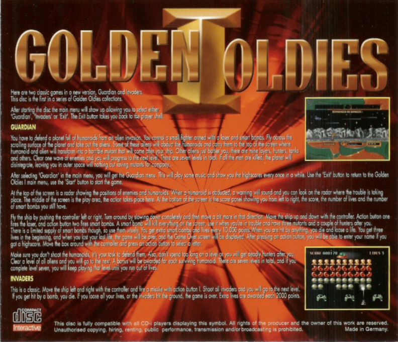 Golden Oldies I — box-2D-back (WOR)