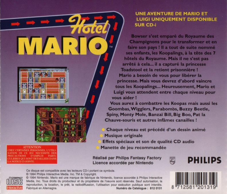 Hotel Mario — box-2D-back (FR)
